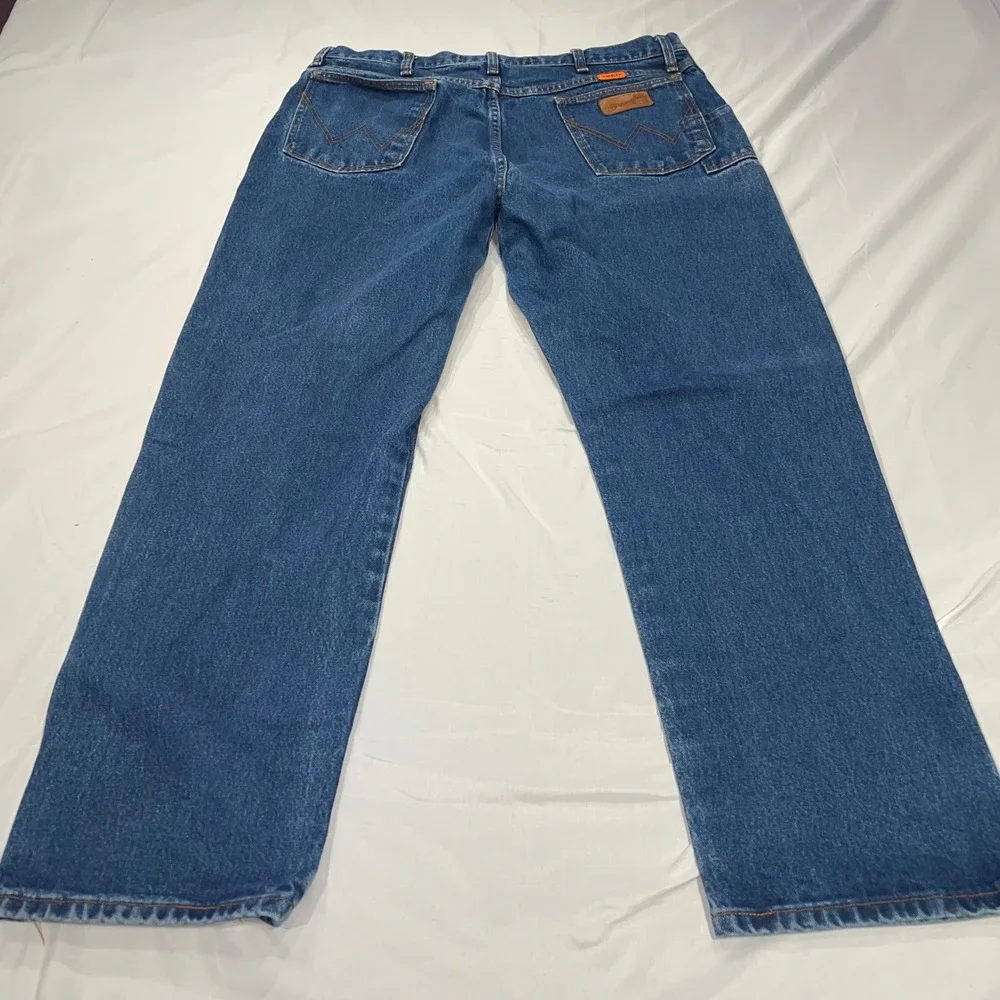 Wrangler FR Flame Resistant Relaxed Fit Jeans Blue Denim 38x30 FR31MWZ Workwear
